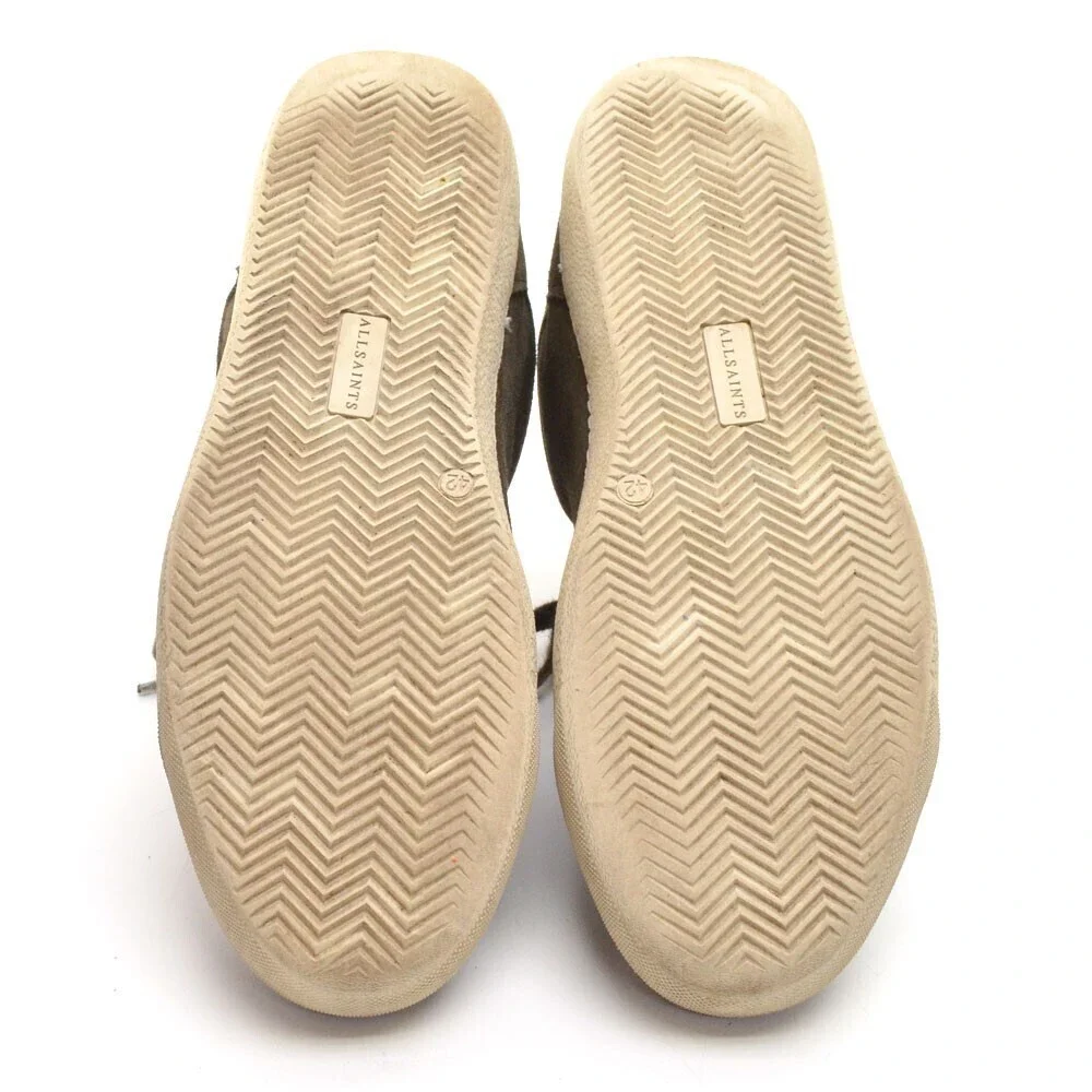 Men AllSaints Jaimee Green Suede Low Top Sneaker 42 / 9